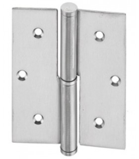 Paumelle 140 x 82 mm en inox aisi 304