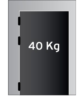 Paumelle 140 x 82 mm en inox aisi 304