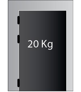 Charnière en inox 76 x 56 x 2.5 mm