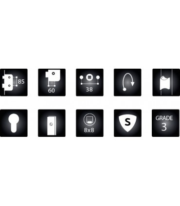 Serrure de sécurité à larder pour porte en bois