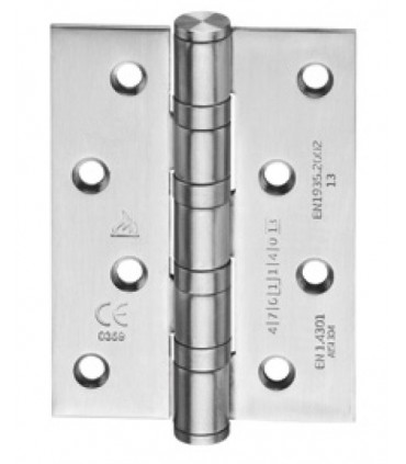 Paumelle 100X75 en inox inifugé sur roulement à billes angles vifs