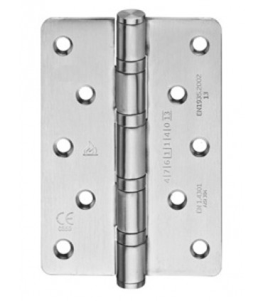 Paumelle 125X89 en inox inifugé sur roulement à billes angles arrondis