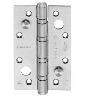 Paumelle de sécurité 125X80 en inox inifugé sur roulement à billes angles vifs