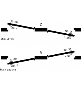 Charnière en inox 80 x 80 x 2.5 mm