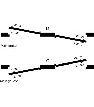 Charnière en inox 80 x 80 x 2.5 mm
