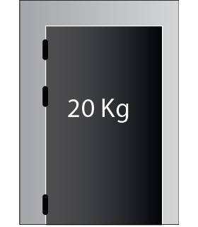 Charnière en inox 80 x 80 x 2.5 mm