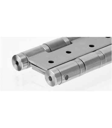 Charnière inox pour porte va et vient sur 2 roulements a billes