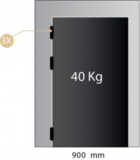 Charnière va et vient en inox sur 6 roulements a billes