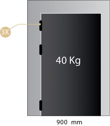 Charnière va et vient en inox sur 6 roulements a billes
