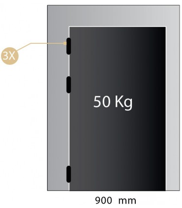 Charnière va et vient en inox sur 10 roulements a billes