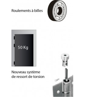 Charnière simple action en inox sur 3 roulements a billes