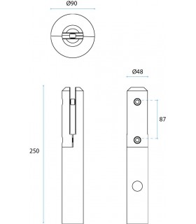 Pince à verre en inox pour garde corps de terrasse et piscine