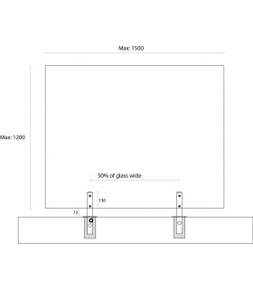 Pince à verre en inox pour garde corps de terrasse et piscine