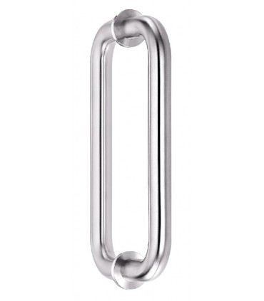 Poignée coudée inox brossé