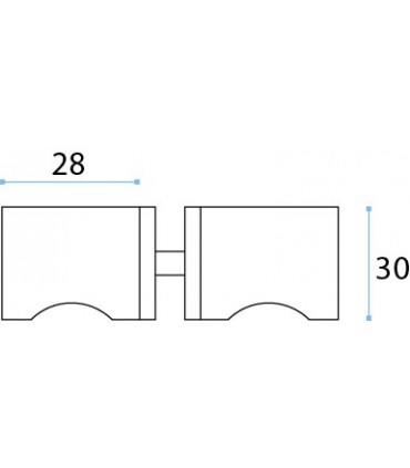 Poignée bouton inox brossé Ø 30 mm