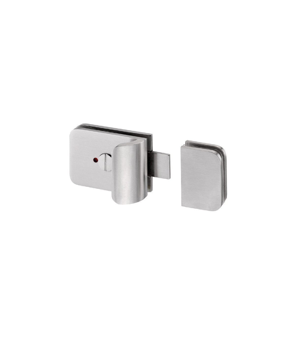 Verrou inox pour wc pour porte de 40 mm