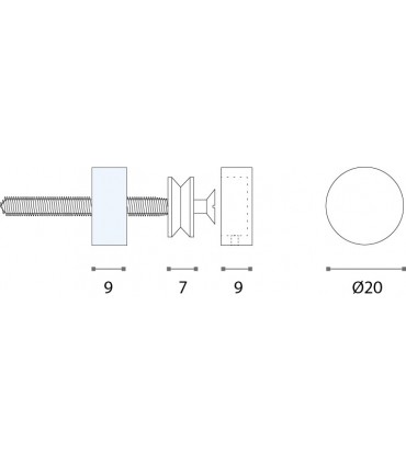 Entretoise avec vis et cache vis