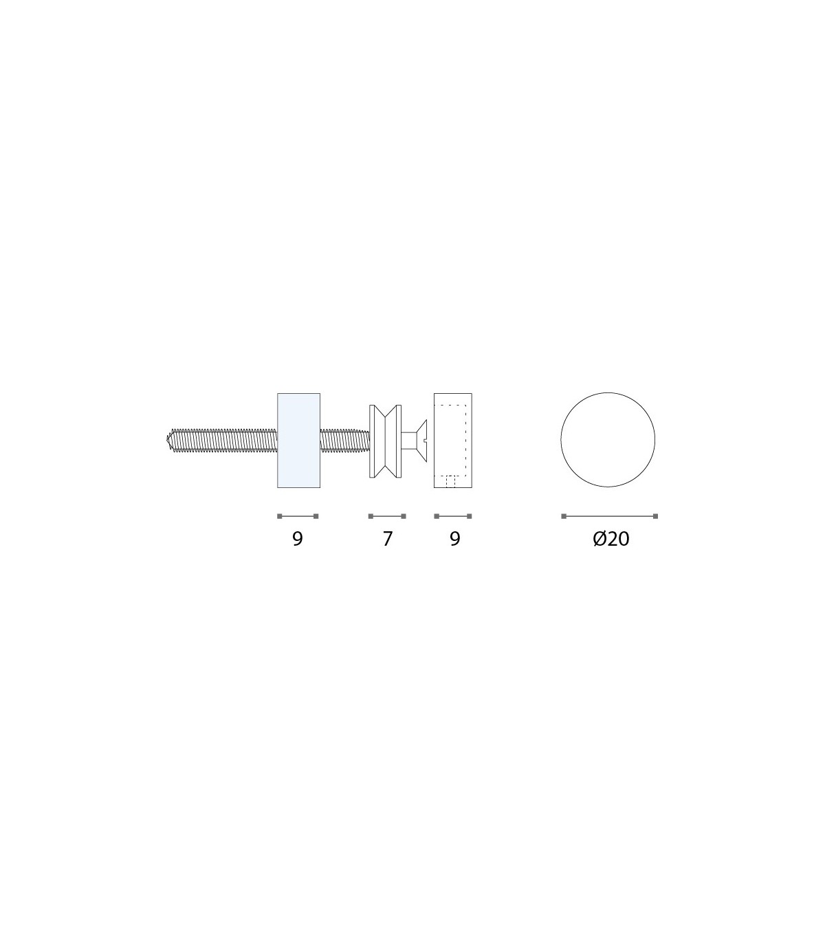 Kit fixations + caches + entretoises