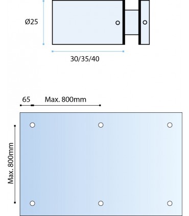 Entretoise diamètre 25 mm