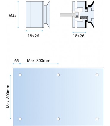Entretoise réglable diamètre 35 mm