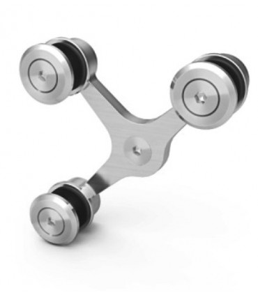 Spider 3 branches inox brossé