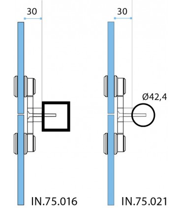 Spider 3 branches inox brossé