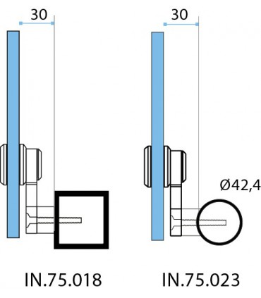 Spider inox brossé 1 branche 