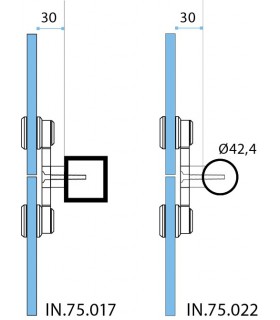 Spider 2 branches inox brossé Spider 2 branches inox brossé