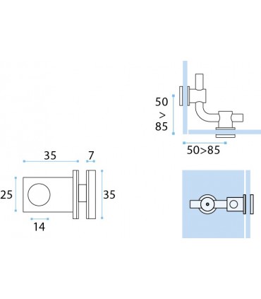 Raccord verre / verre