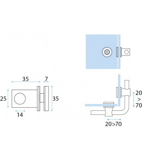 Raccord verre / verre Raccord verre / verre