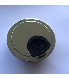 Generic Porte-câble en acier , trou de passe-fil avec brosse noire Pour  bureau 60mm à prix pas cher