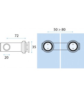 Raccord verre / verre Raccord verre / verre