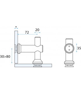 Raccord verre / verre Raccord verre / verre