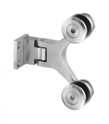 Spider charniére 2 branches inox brossé