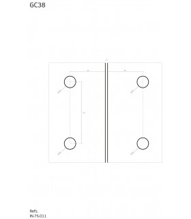 Spider charnière 4 branches verre / verre Spider charnière 4 branches verre / verre