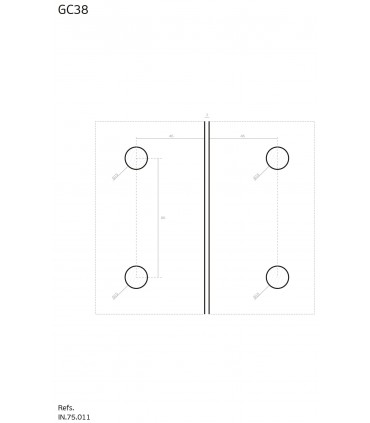 Spider charnière 4 branches verre / verre