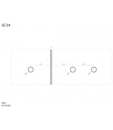 Détail des trous sur le verre