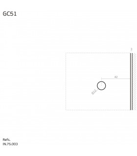 Détail des trous sur le verre