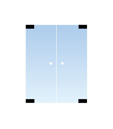 Kit penture pour porte double action en verre poids maxi 50 kg