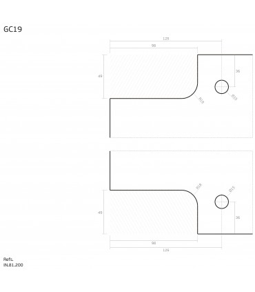 Kit penture pour porte double action en verre poids maxi 50 kg