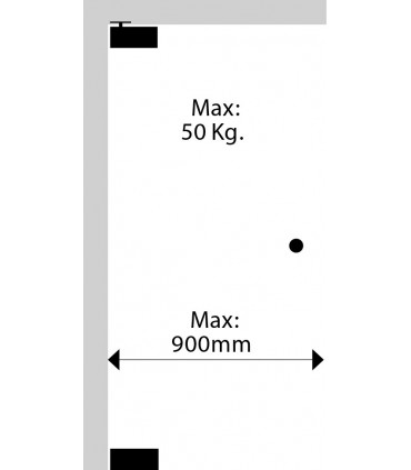 Kit penture pour porte double action en verre poids maxi 50 kg