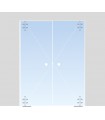 Kit penture design pour porte double action en verre poids maxi 200 kg Kit penture design pour porte double action en verre poids maxi 200 kg