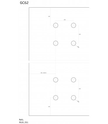 Kit penture design pour porte double action en verre poids maxi 200 kg