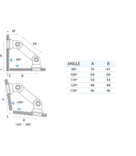 Raccord variable entre deux volumes en verre Raccord variable entre deux volumes en verre