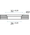 Raccord variable entre deux volumes en verre