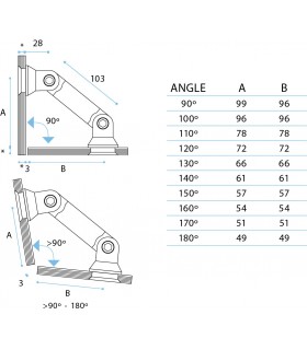 Raccord variable entre deux volumes en verre Raccord variable entre deux volumes en verre