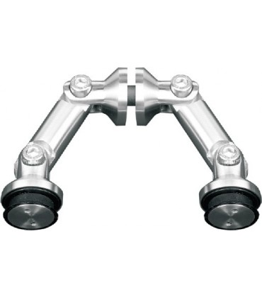 Raccord entre deux volumes en verre à 90°