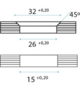 Raccord entre deux volumes en verre à 90° Raccord entre deux volumes en verre à 90°