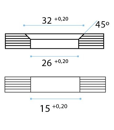 Raccord entre deux volumes en verre à 90°