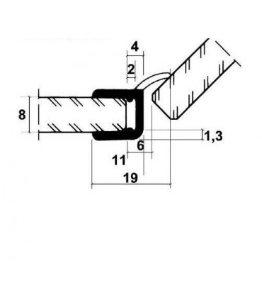 Joint d'étanchéité pour verre 
